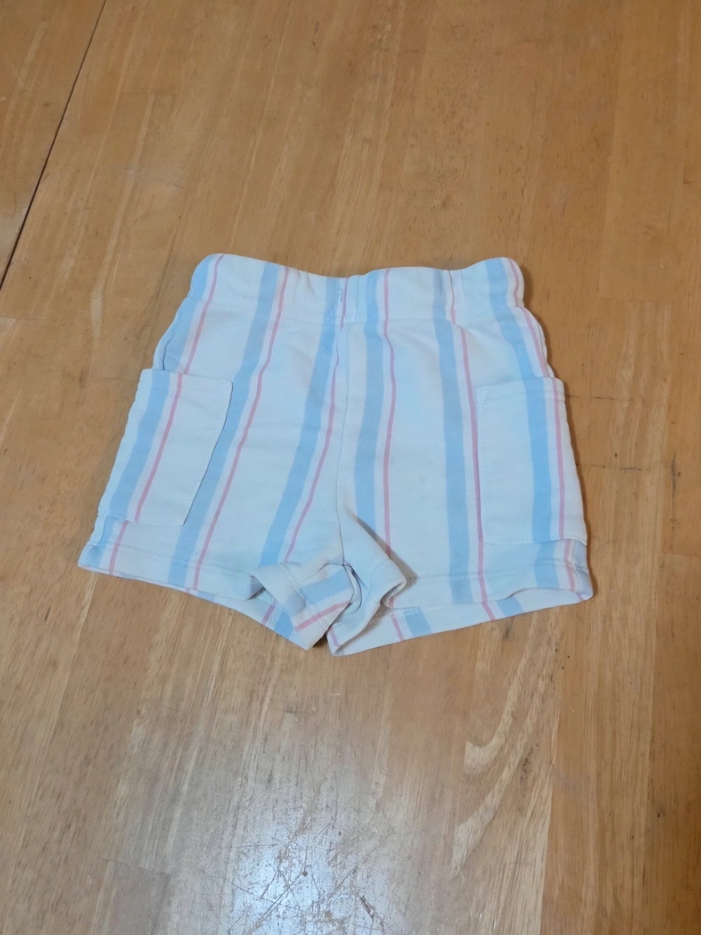 Cat & Jack Striped Cotton Shorts - White, Light Blue & Pink